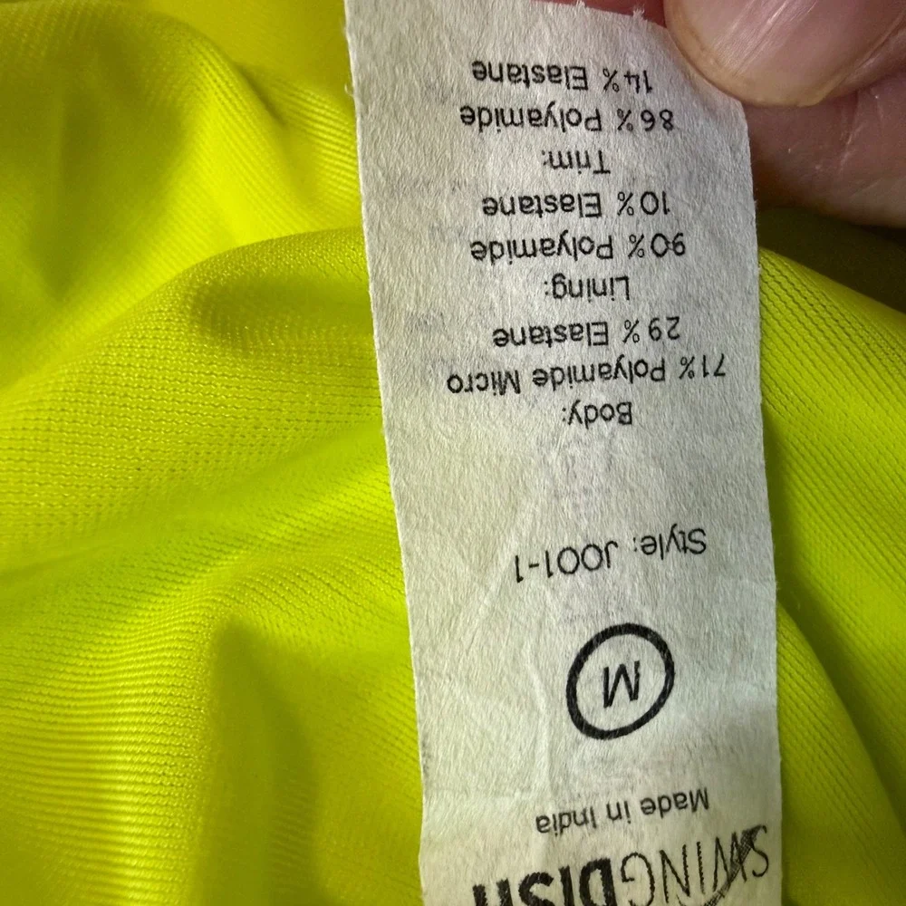 Swingdish Golf Jacket M‎ White Lime Green Ruched Peplum Full Zip J001-1
